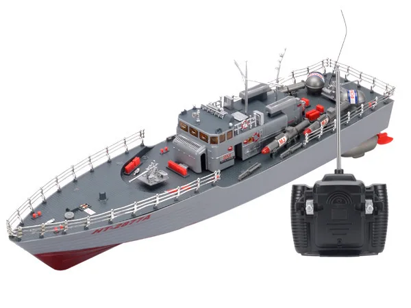 RC Boat 1:115 Scale Torpedo Boat Model Warship High Power Simulation Guided Missile Destroyer Led Light Electronic Toys Hobby
