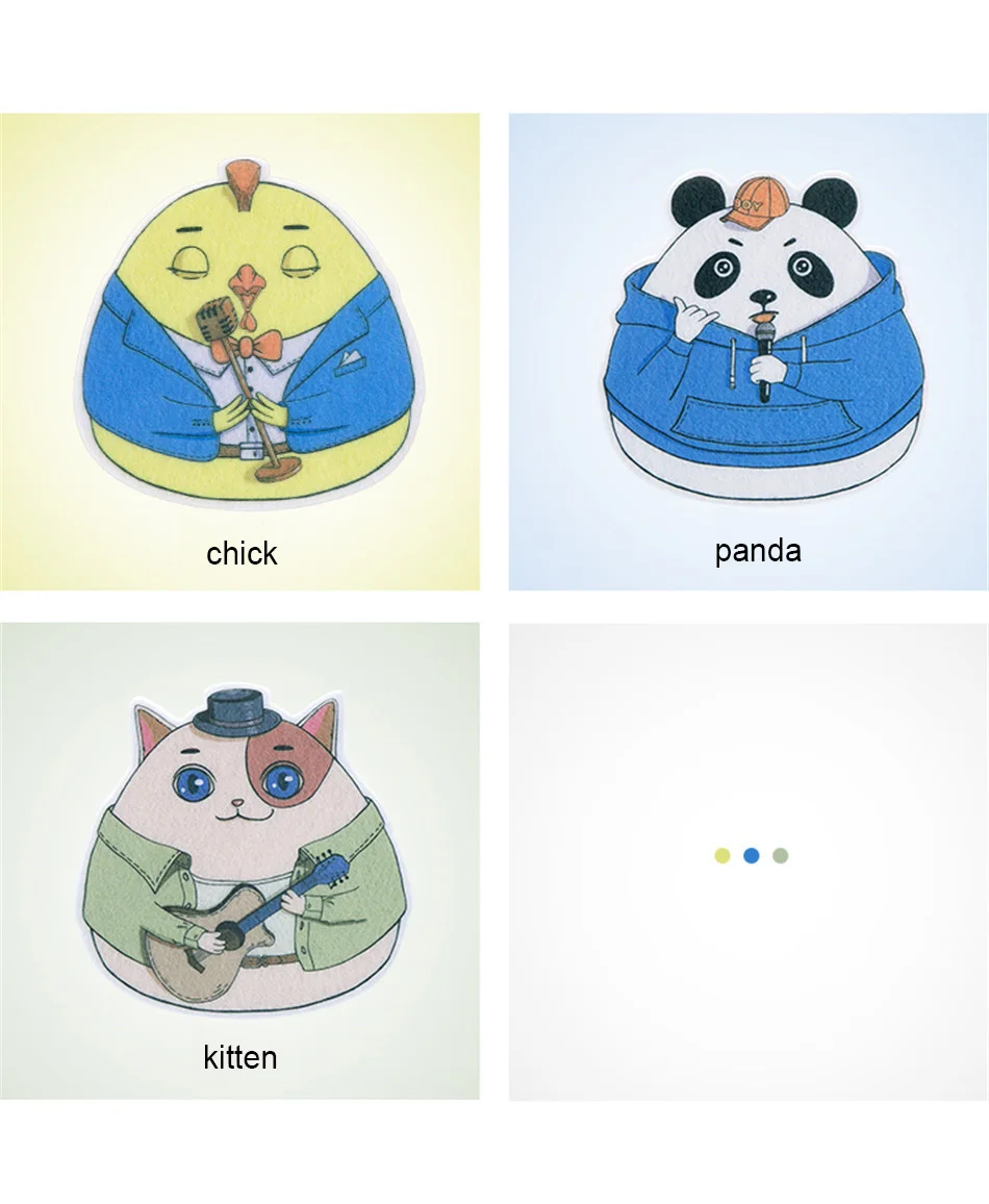 Felt Cartoon Creative Cute Coaster Coffee Tea Cup Mug Drink Glass Pads Insulation Waterproof Desktop Non-slip Mat Kitchen Decor  (9)