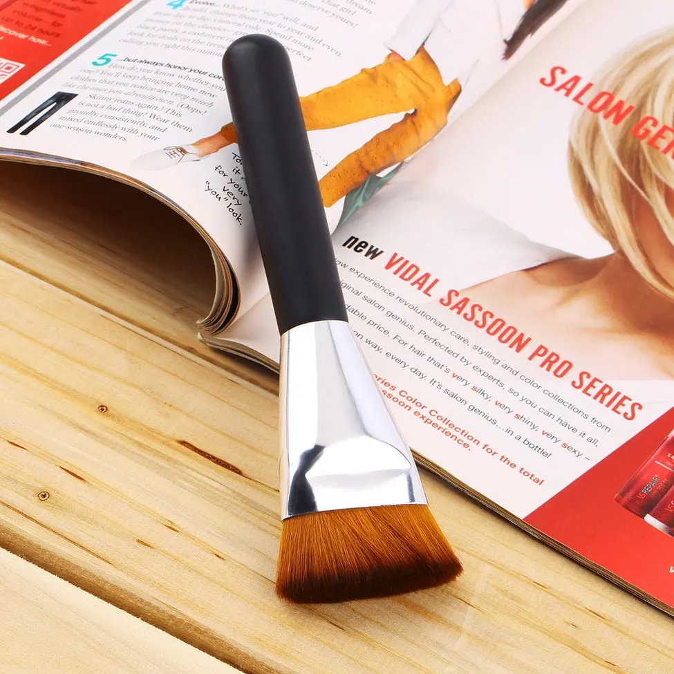 

10Pcs Professional Cosmetic Flat Contour Big Brush Face Blend Makeup Brush
