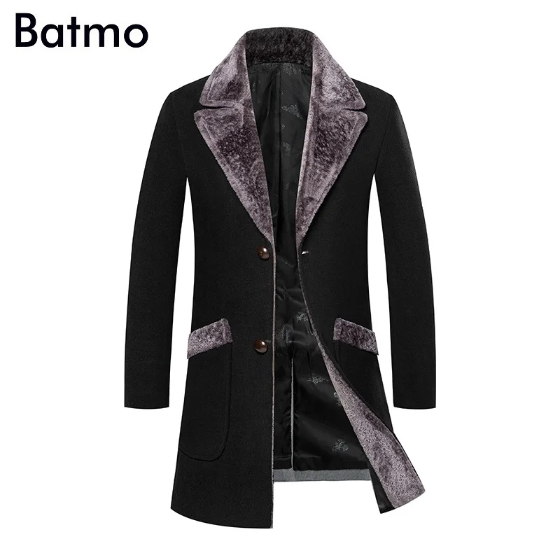 Batmo Новое поступление зима, высокое качество, на каждый день, плащ, мужские зимние куртки, зимняя куртка для женщин, плюс размер, DY3919 - Цвет: black