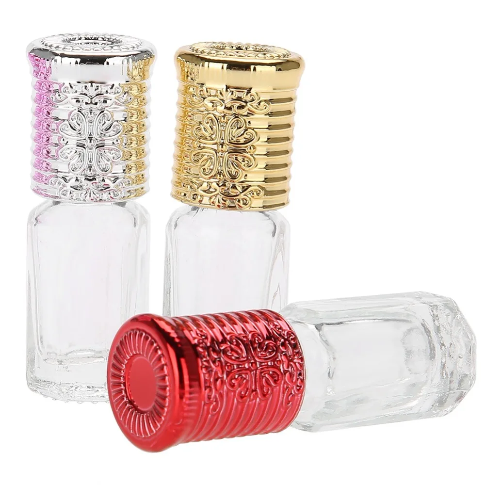 2PCS Plastic Perfume Bottle 3/6/10/12ml Mini Empty Glass Roller Bottle