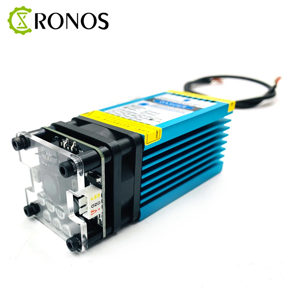 5.5w 450nm Focusing Blue Laser Module Laser Engraving And Cutting TTL Module 5500mw Laser Can Engrave On Stainless Steel