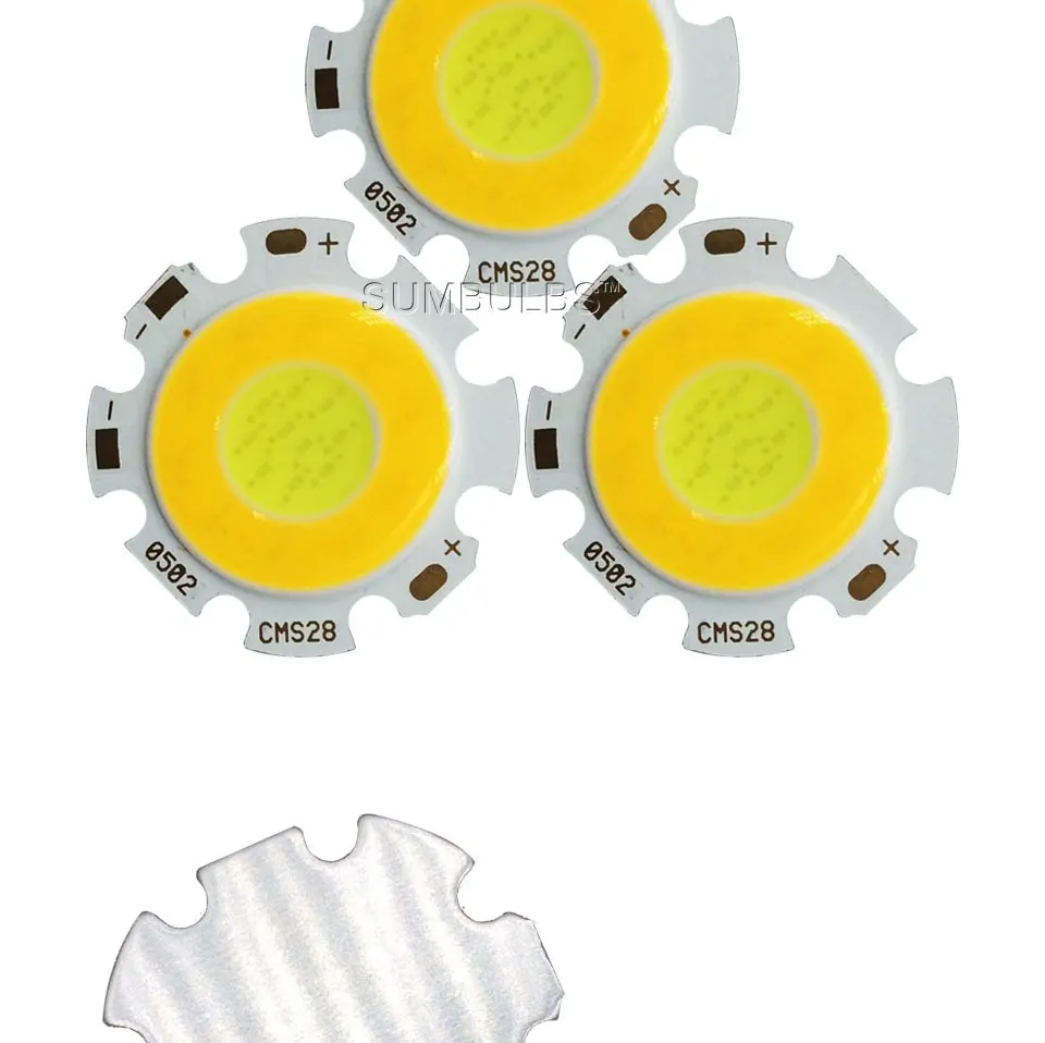 28mm double color COB led light round cob 3W 5W 7W (4)