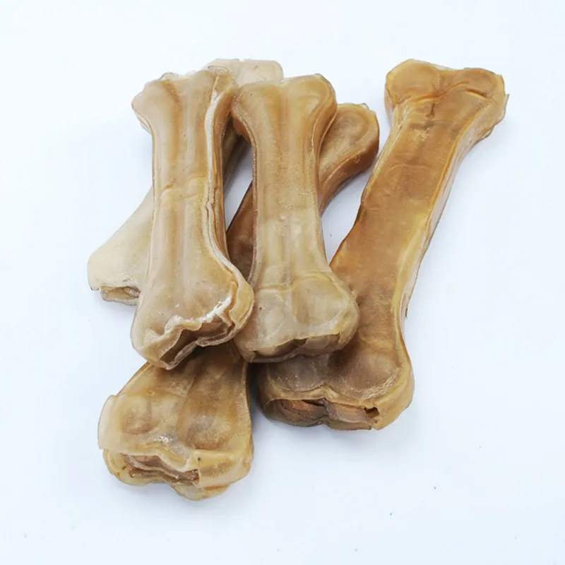 Cowhide Leather Pressing Bone Chews Teething Stick Snack Foods Treats Dogs Bones For Pet Dog Supplies Dog Toy