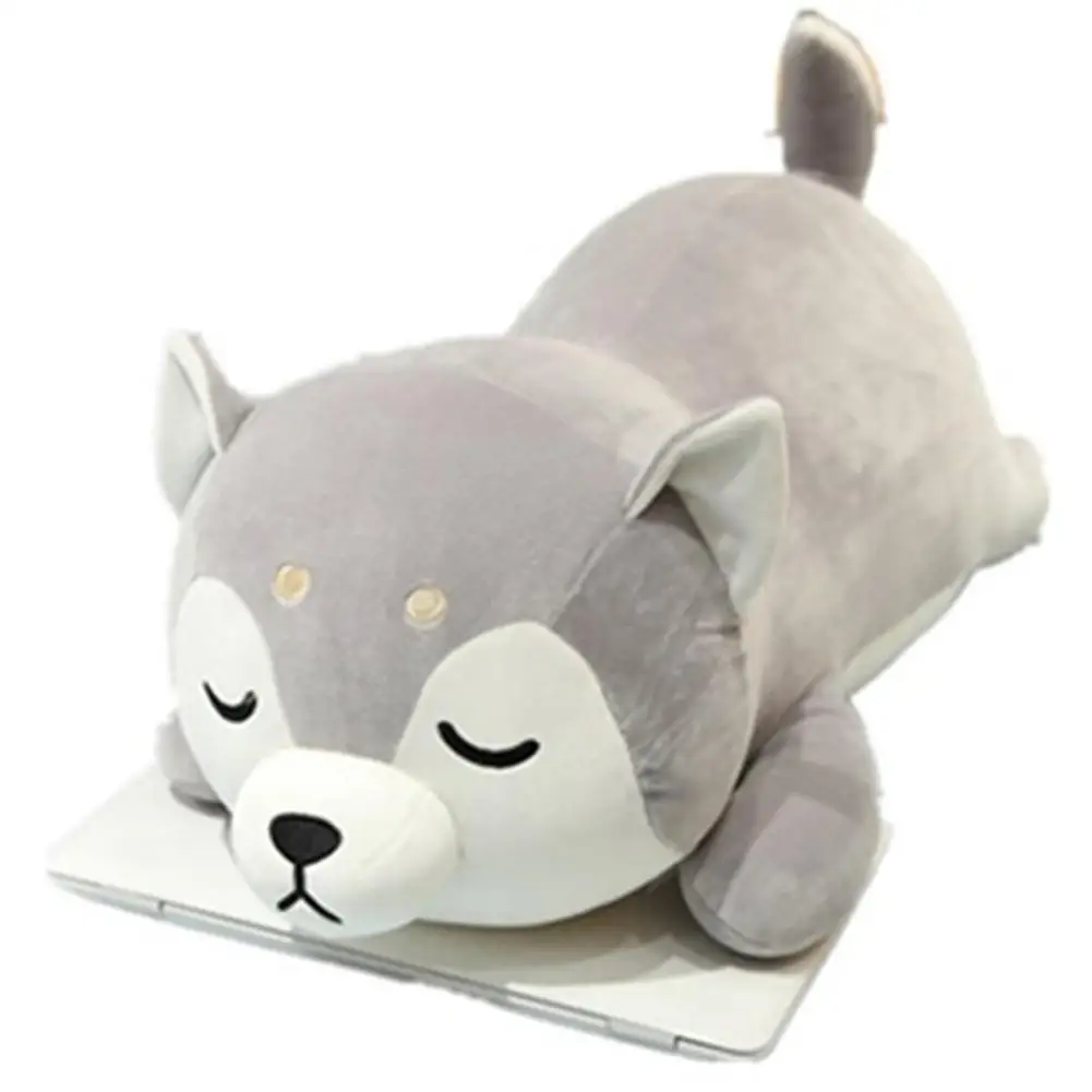 

Cute Cartoon Husky Dog Shape Stuffed Doll Toy Throw Pillow for Kids Girls