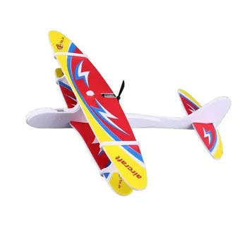 

DIY Hand Throwing Aircraft Electric USB Foam Plane Glider Flying Party Children Gift Model Toy Chargeable Color Random