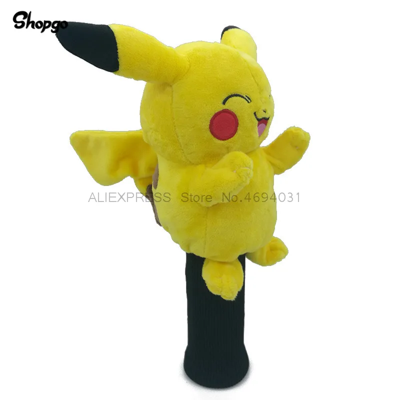 بيكاتشو غطاء مضارب الجولف الممر السالك ودز غطاء الرأس الحيوان إكسسوارات الغولف التميمة الجدة لطيف هدية