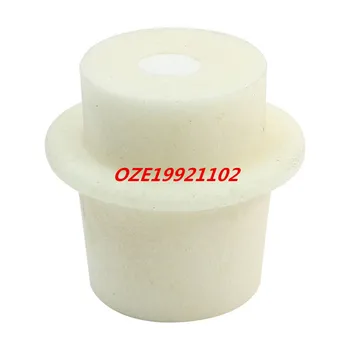 

30mm-34mm 18mm Hole Dia Conical Flask Silicone Stopper Beige 1PCS