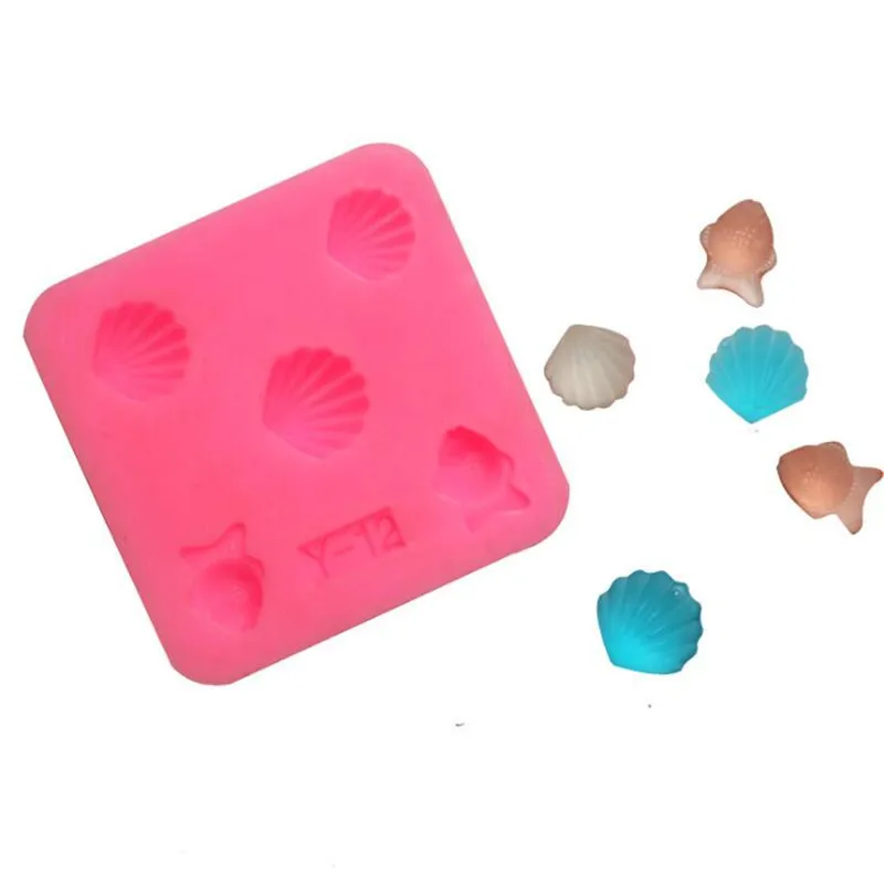 

1PC DIY 3D Mini Mixed Shells Fish Silicone Fondant Mold Baking Forms Soap Mold Sugarcraft Cake Decoration Tools chocolate mould