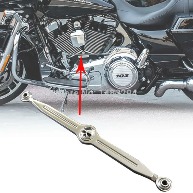 Хром Череп craneo Shift связь клатч Запчасти подходит для Harley Ultra Classic Тур Электра Tri Glide