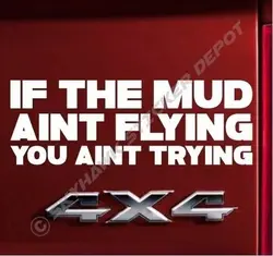 If Mud Aint Летающий бампер стикер виниловая наклейка 4X4 внедорожный ATV подходит 15 см