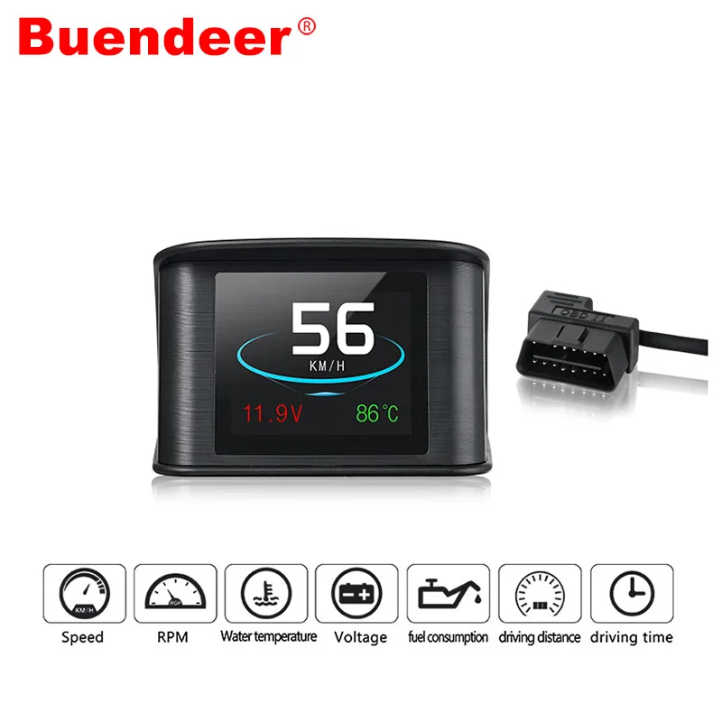 Автомобильный сканер Buendeer P10 OBD со светодиодным дисплеем умный цифровой