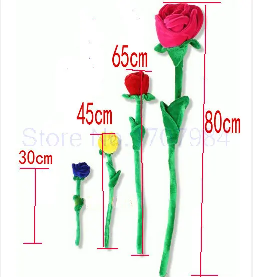 30-80 см 1 шт. плюшевая игрушка цветок Свадебные цветы Красочные розы Свадьба День Святого Валентина подарок для девочек
