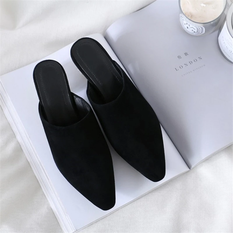 MSSTOR Kid Suede Mules Shoes Women Outside Pointed Toe Sexy Fashion Purple Summer Shoes Transparent High Heels Women Slippers MSSTOR Kid Suede Mules Shoes Women Outside Pointed Toe Sexy Fashion Purple Summer Shoes Transparent High Heels Women Slippers