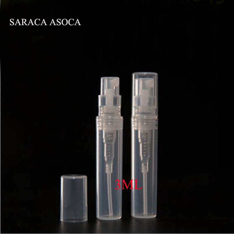 

3ml Bayonet Transparent Plastic Spray Bottle Small Cosmetic Packing Atomizer Perfume Bottles Spray Liquid Container 1000