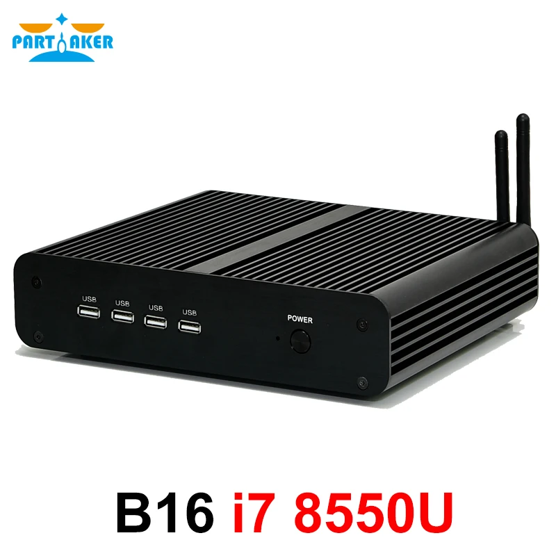  8th Gen Mini PC Windows10 Intel Core i7 8550U Quad Core 4.0GHz Fanless Mini Computer 4K HTPC Intel 