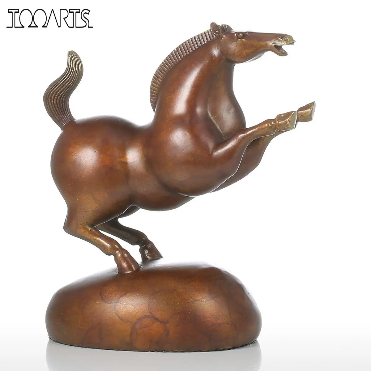 Beste Tooarts Gelukkig Mollige Paard Beeldje Handgemaakte Bronzen Beeldje Europa Art Home Decor Craft Gift Voor Home Office