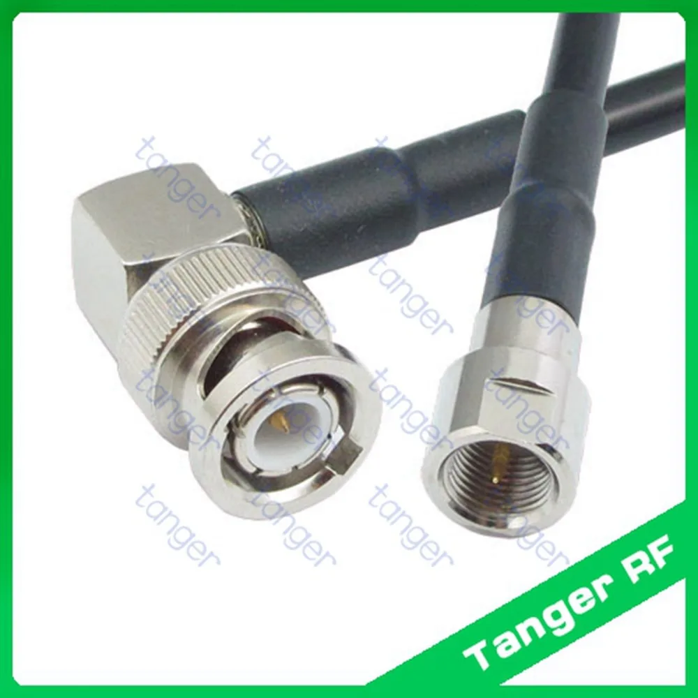 

Hot selling Tanger FME male plug to BNC male plug right angle RF RG58 Pigtail Jumper Coaxial Cable 40inch 100cm High Quality