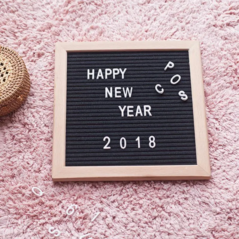 

Felt Letter Board EVA Frame Changeable Symbols Numbers Characters Message Boards For Home Office