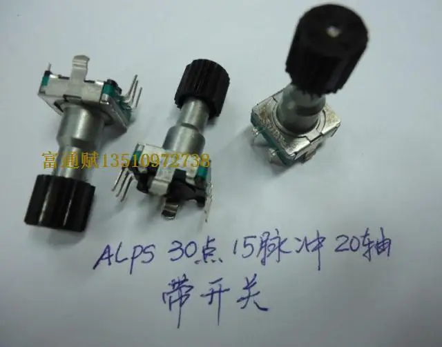 

[BELLA]Authentic Japanese ALPS encoder EC11-30 Bit 15 rotary encoder with switch handle pulse length 20mm--10PCS/LOT