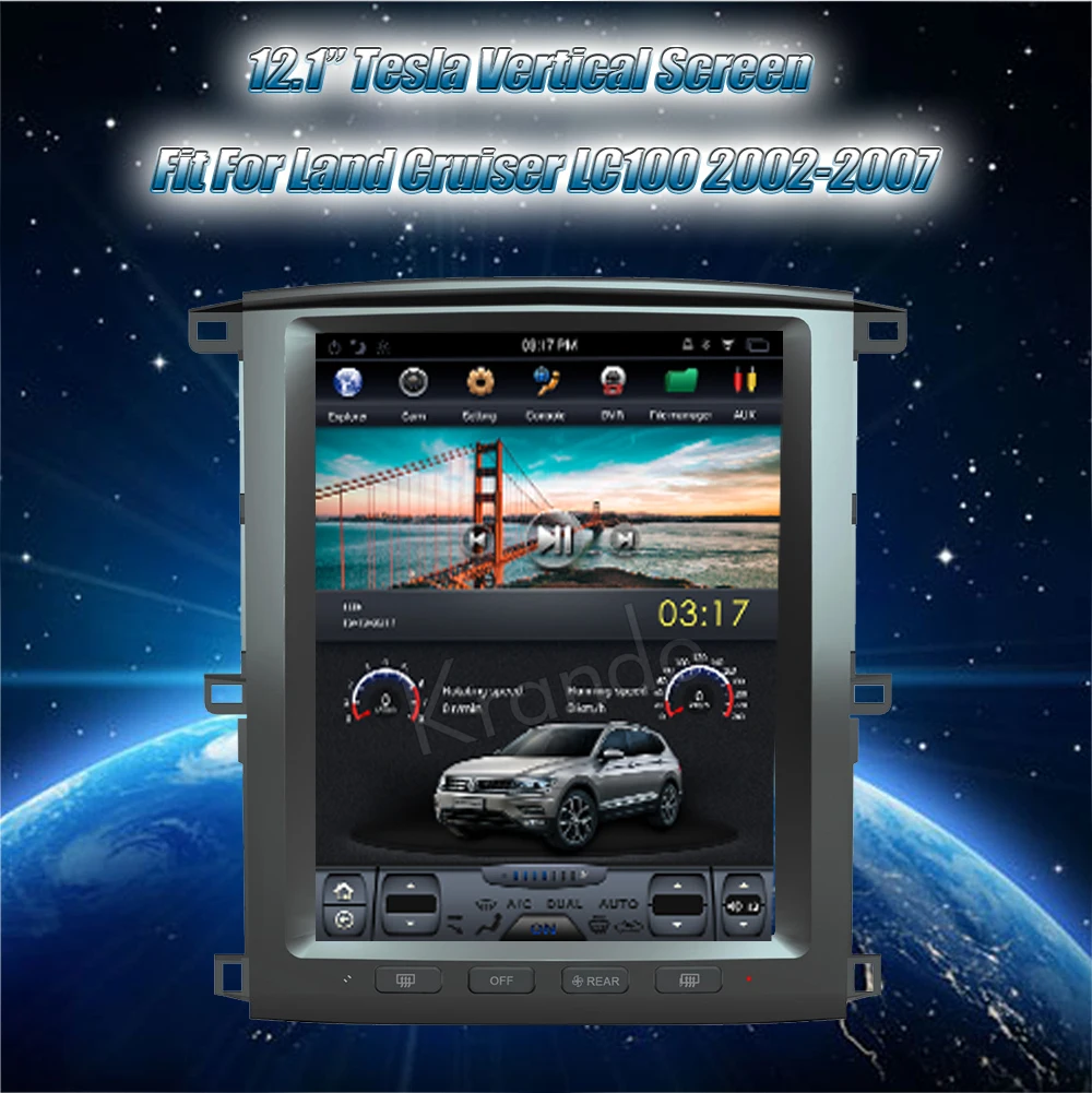 Discount Krando Android 8.1 12.1" Vertical screen car multimedia player GPS for Toyota Land Cruiser lc100 2002-2007 navigation system BT 0 Discount Krando Android 8.1 12.1" Vertical screen car multimedia player GPS for Toyota Land Cruiser lc100 2002-2007 navigation system BT 0