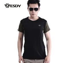 Открытый спортивной подготовки Военная Униформа Тактический быстросохнущая футболка Топы корректирующие Для мужчин лето Пеший Туризм Кемпинг короткий рукав дышащие тонкие футболка