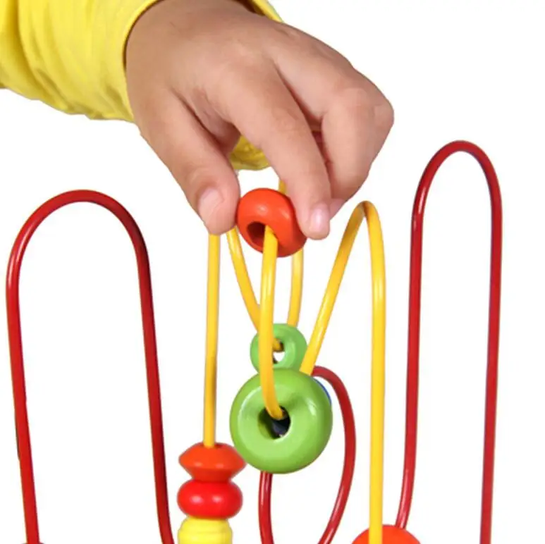 1 SET Counting Round bead Wire Maze Roller Coaster Wooden early Educational Toy for Baby Kids 1 SET Counting Round bead Wire Maze Roller Coaster Wooden early Educational Toy for Baby Kids
