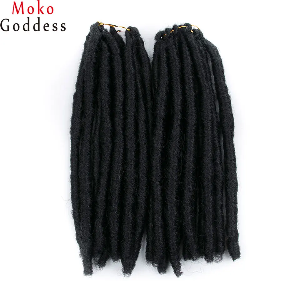 Mokogoddess, мягкие косички, вязанные крючком, плетеные волосы, твист, 12 дюймов, искусственные локоны в стиле Crochet, косички, синтетические волосы для наращивания