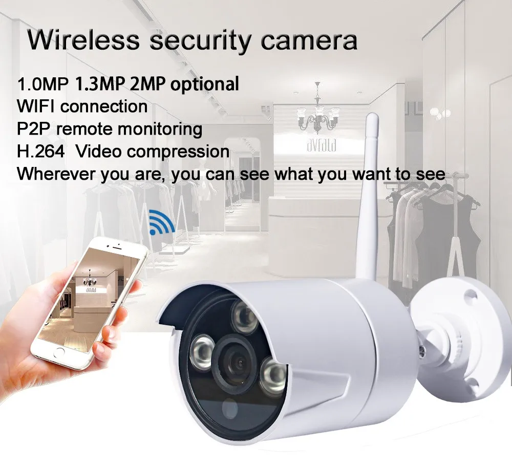 Беспроводная 1080P WiFi IP видеокамера видеонаблюдения безопасности CCTV P2P Водонепроницаемая цифровая веб-камера наблюдения