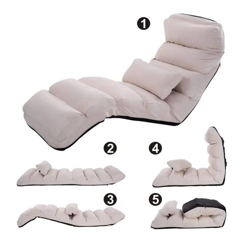 Складной ленивый шезлонг кресло для отдыха стильный ленивый диван-кровать Спальное кресло современная японская мебель для дома