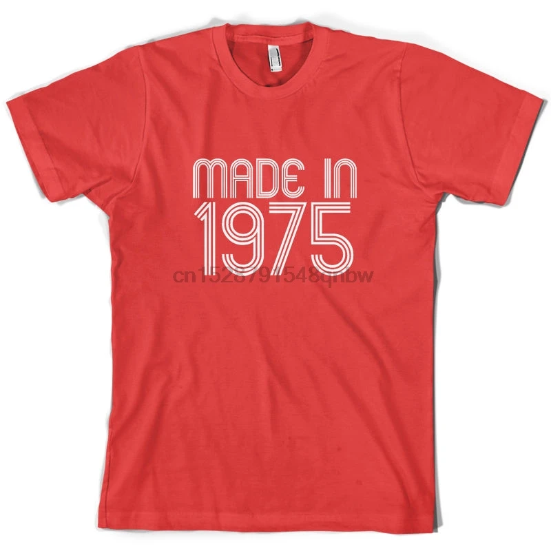 Made In 1975 - Mens 40th Birthday Present Gift T-Shirt 10 Colours Print T Shirt Short Sleeve Hot Tops Tshirt Homme | Мужская одежда