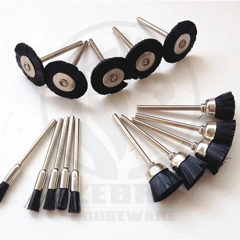 15 pcs/lot Plastic Fiber brushes/Fiber brushes for Metal/wood/collections Dust Cleaning Dremel