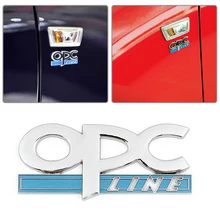 3D Metal OPC línea emblema del lado del coche guardabarros cola insignia pegatina de rejilla delantera para coche OPEL-estilo de Metal