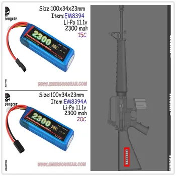 

EMERSON 11.1V 2300mah High capacity15C/20C/30C ONE Strip Li-ion AIRSOFT CRANE Connectors BATTERY Hunting Party Supplies