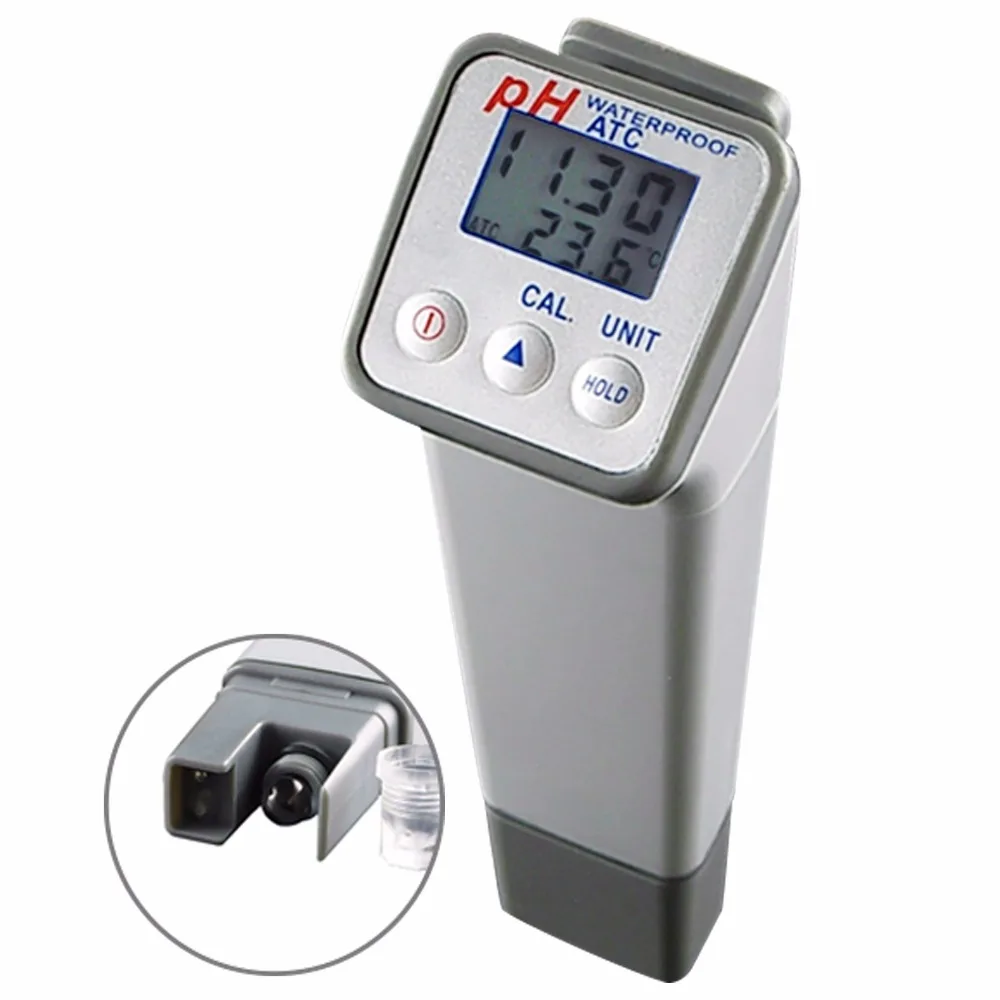 Splashproof pH & Temperature Meter Dual Digital Tester Pools, Aquariums
