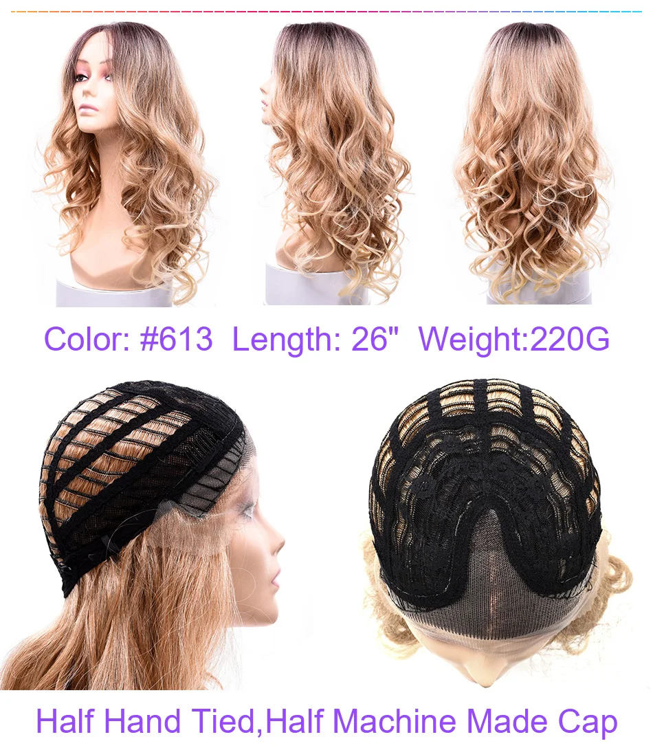 DinDong Хэллоуин длинные волнистые кружевные передние парики синтетические парики для белых женщин термостойкие белые длинные парики 26 ''28''