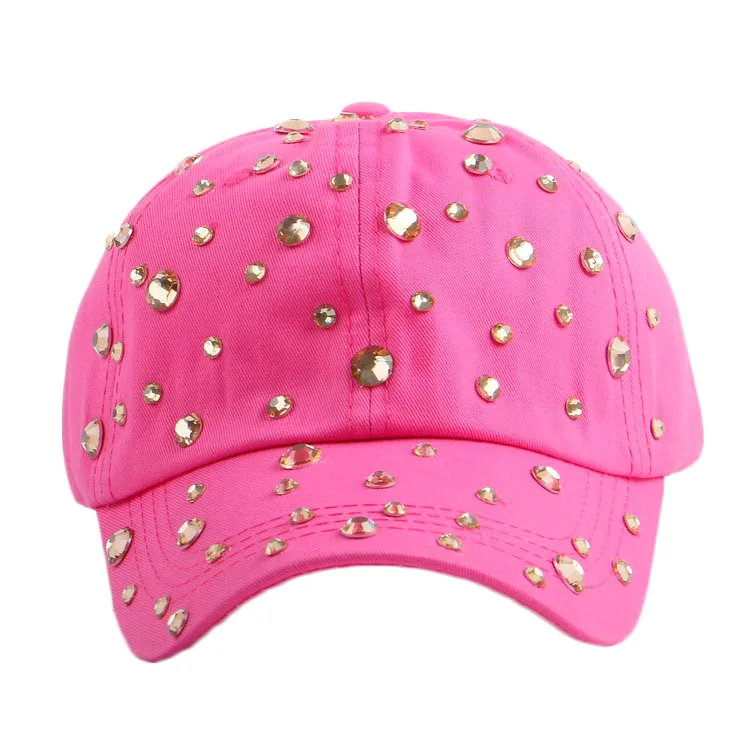 Лидер продаж Rhinestone Спайк шпильки в стиле хип-хоп Snapback шляпы для женщин Новинка для женщин Брендовые женские спортивные бейсболка Открытый