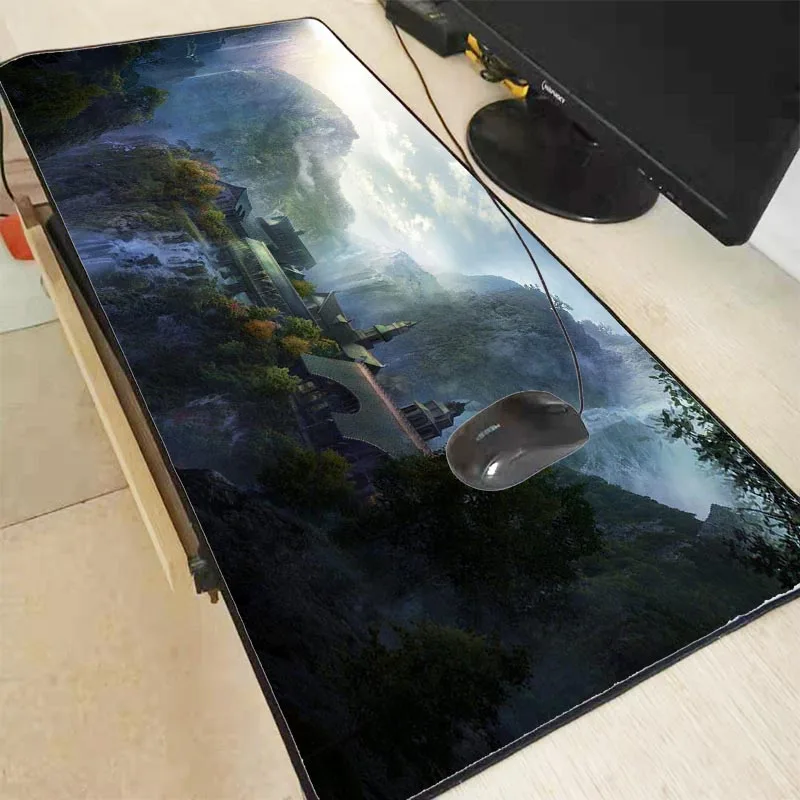 

Mairuige Lord of The Rings Large Gaming Mouse Pad Lock Edge Mouse Mat Keyboard Mat Table Mat Desk Mat for Notebook Laptop Gamer