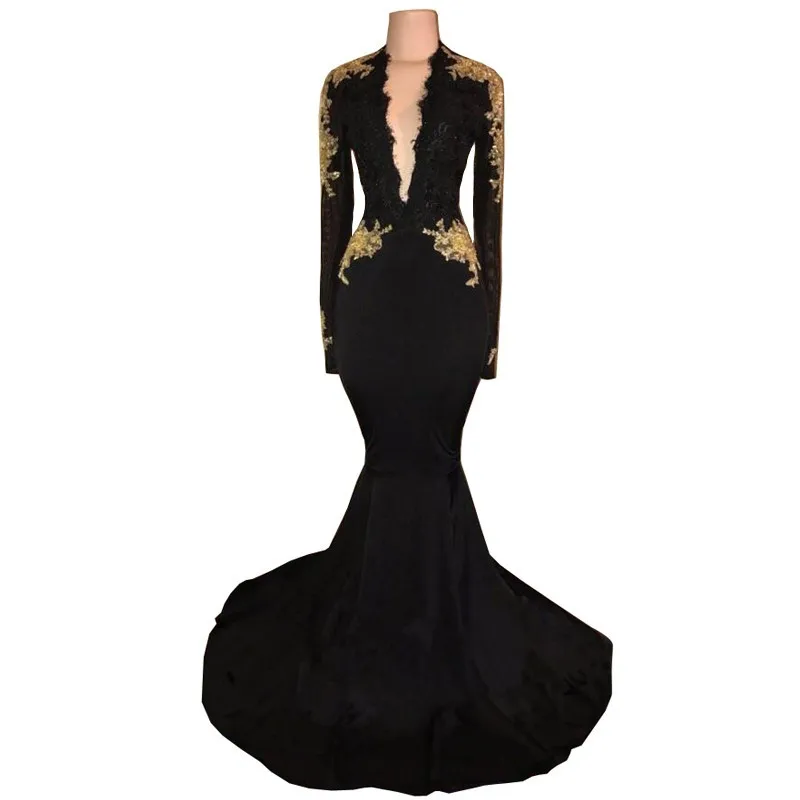 Long-Sleeves-Backless-Mermaid-Prom-Dresses-2019-for-African-Black-Girls-Deep-V-Neck-Lace-Beaded