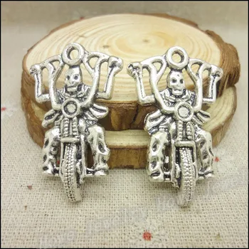 

20 pcs Charms Motorcycles Pendant Tibetan silver Zinc Alloy Fit Bracelet Necklace DIY Metal Jewelry Findings