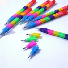 2 шт./компл. строительные блоки для детей дети карандаш-игрушка подарок многофункциональная цветная укладчик замены карандаши школьные канцелярские принадлежности