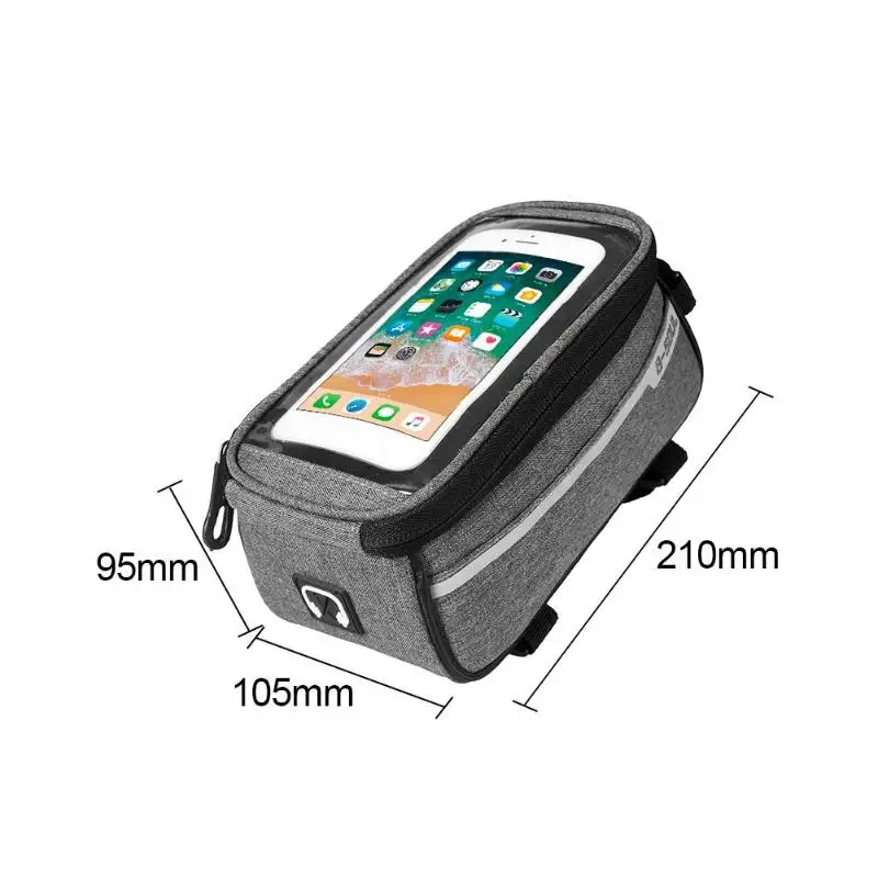 B SOUL W 6inch Phone Touch Screen Saddle Mobile Phone With Headphone hole Bike Accessories aterproof MTB Road Bike Front Tube Ba