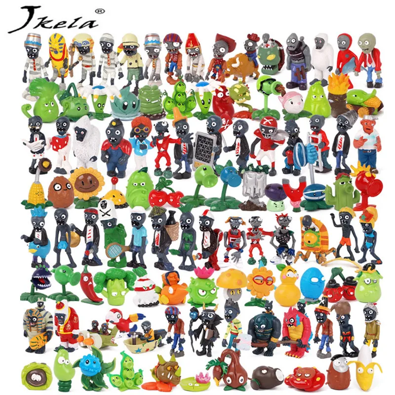 [New] 160pcs Plants vs Zombies Figures Toys PVZ Plants and Zombies PVC Action Figure Collection Model Toy Doll for Gifts 