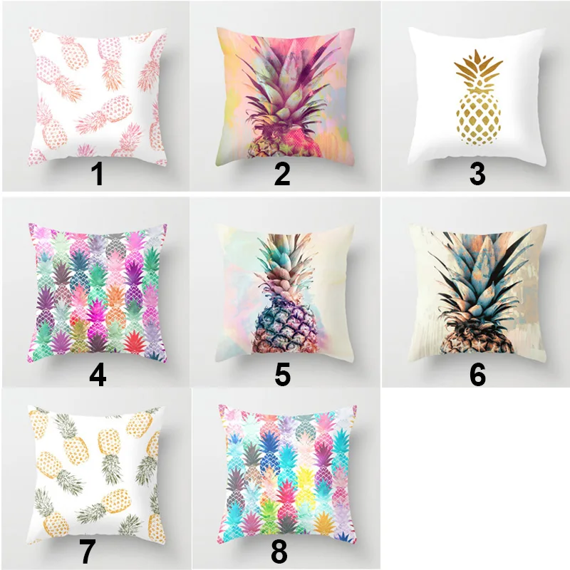 

Throw Pillow Case for Couch Sofa Bed Pineapple Printed Cushion Cover J2Y