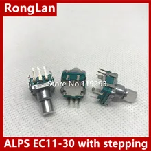 [Белла] Япония ALPS потенциометр навигации EC11 кодировщик типа со светодиодной подсветкой из 30 очков, переключаясь шаговый зеленый- 10 шт./лот