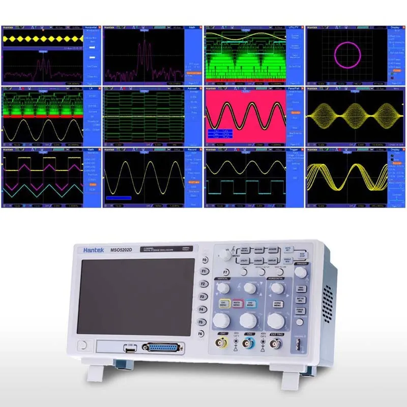 Hantek MSO5202D 16 каналов логический анализатор+ 2+ внешний триггер 2в1 смешанный сигнальный осциллограф MSO5202D 200 МГц Самая низкая цена