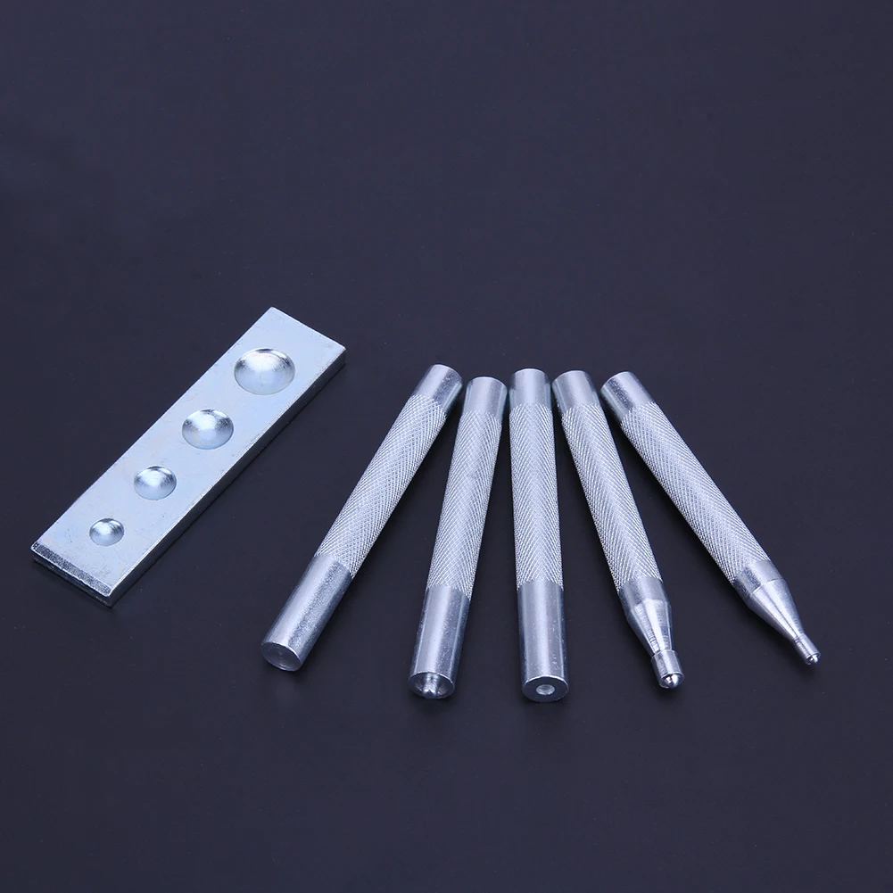 6pcs/set Belt Punch Tool Leather Needle Drift Pin Metal Craft Tool