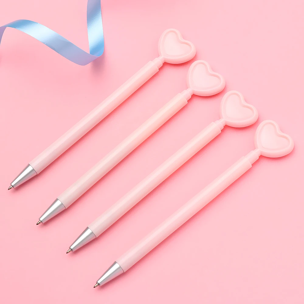 Buy 5pcs Pink Heart Shape Pen Black Ink 0.5mm Gel Pens