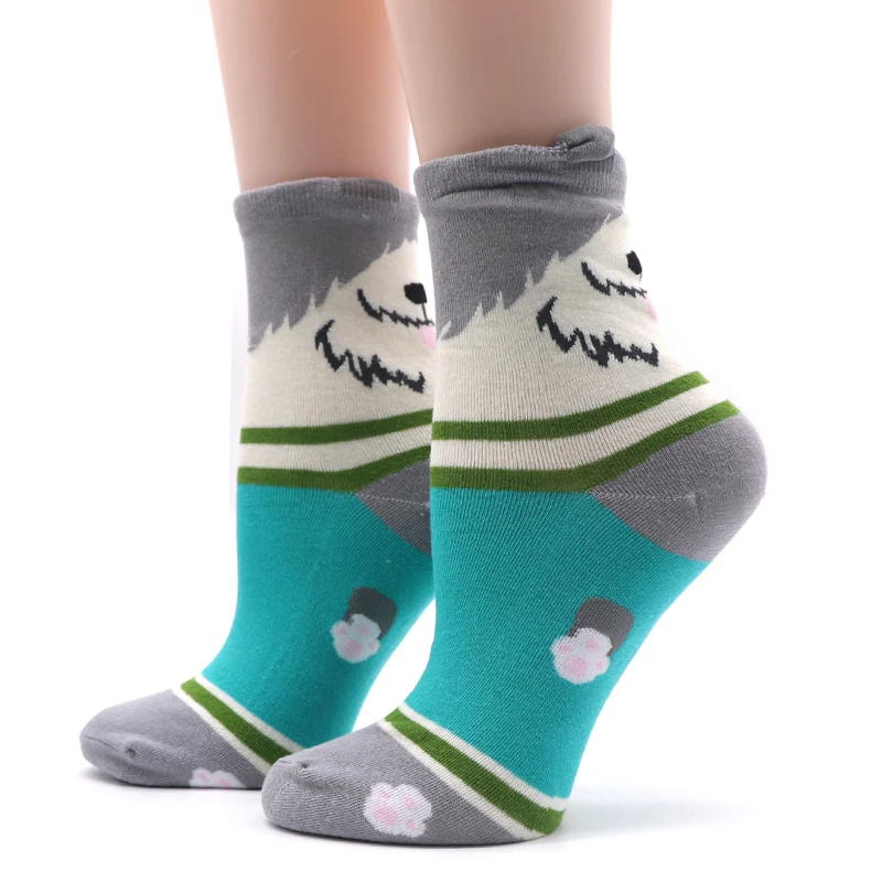 1/2/3pairs Cute Animal Socks for Women Men 3D Ears Dog Socks with Print Art Socks Winter Autumn Kawaii Socks Warm Sokken Meias