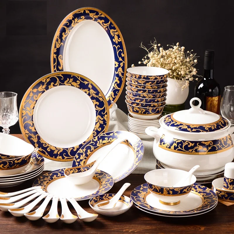 Aliexpress Buy Good Quality Ceramic Tableware Set Chinese Style 